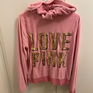 Pink Zip Up Sweater